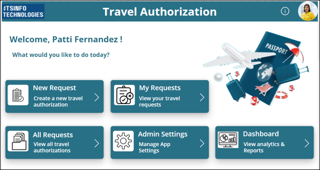 Travel Requests Power Apps App