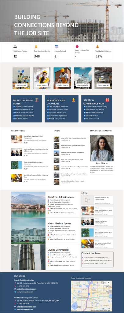 SharePoint Construction Intranet Portal