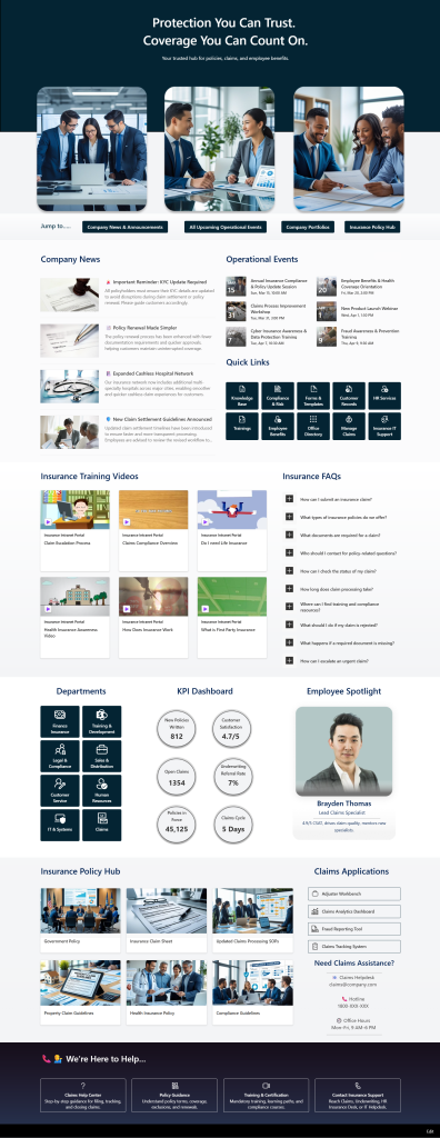 SharePoint Insurance Intranet Portal