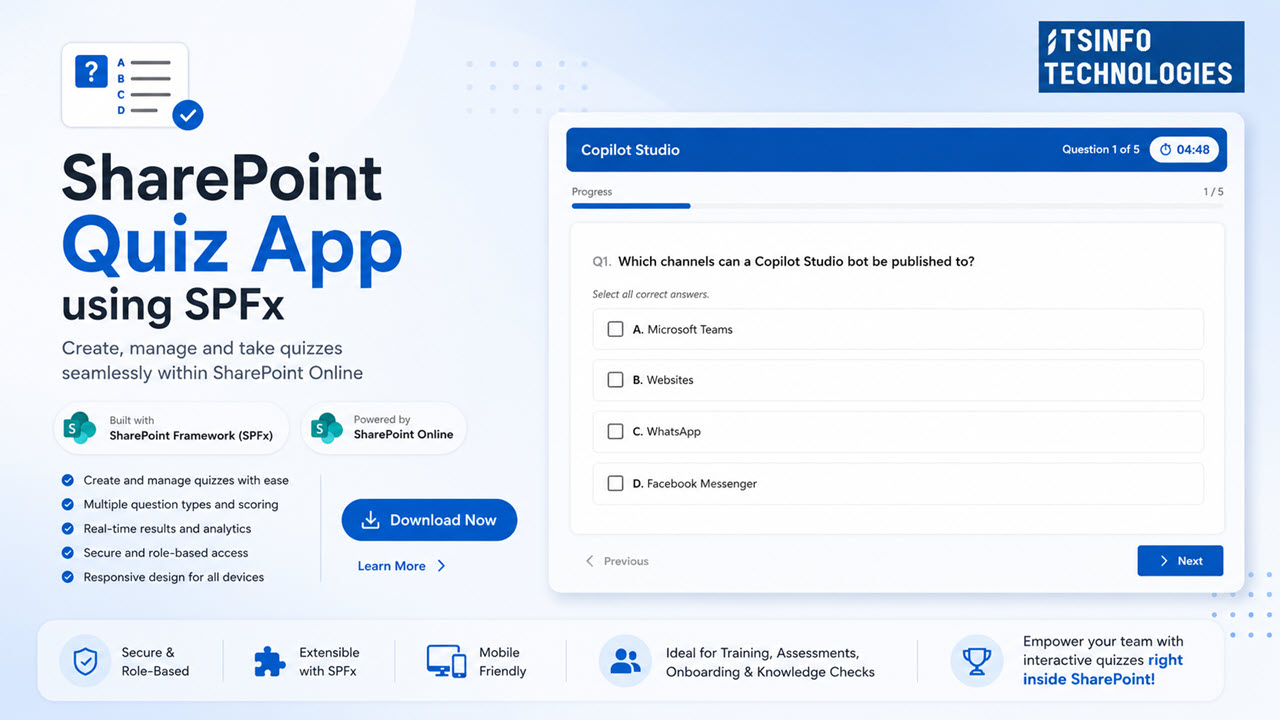 Download SharePoint Quiz App using SPFx