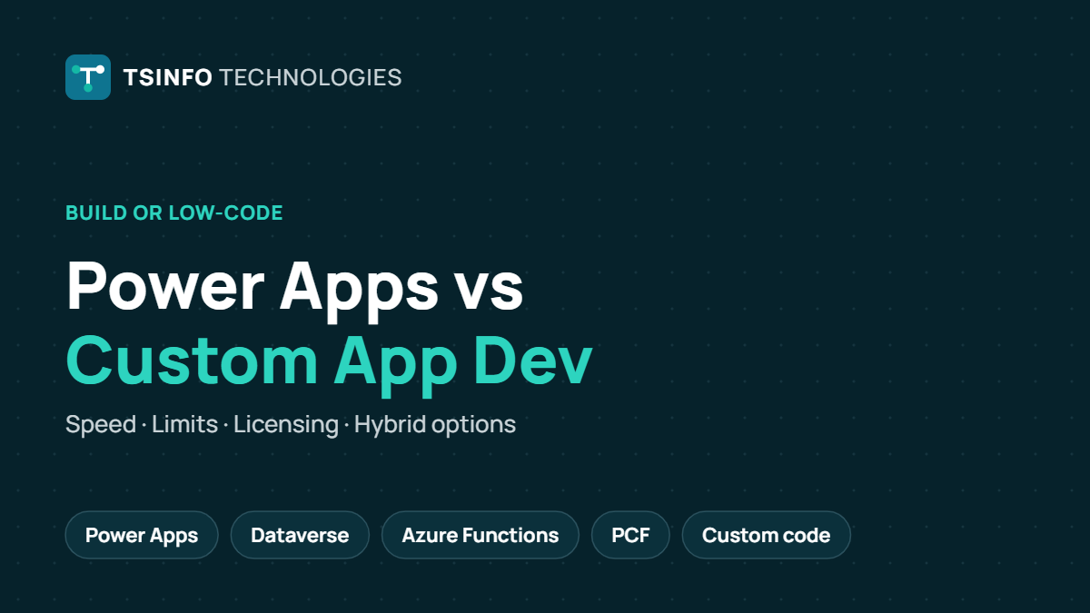 Power Apps vs Custom App Development: How to Decide