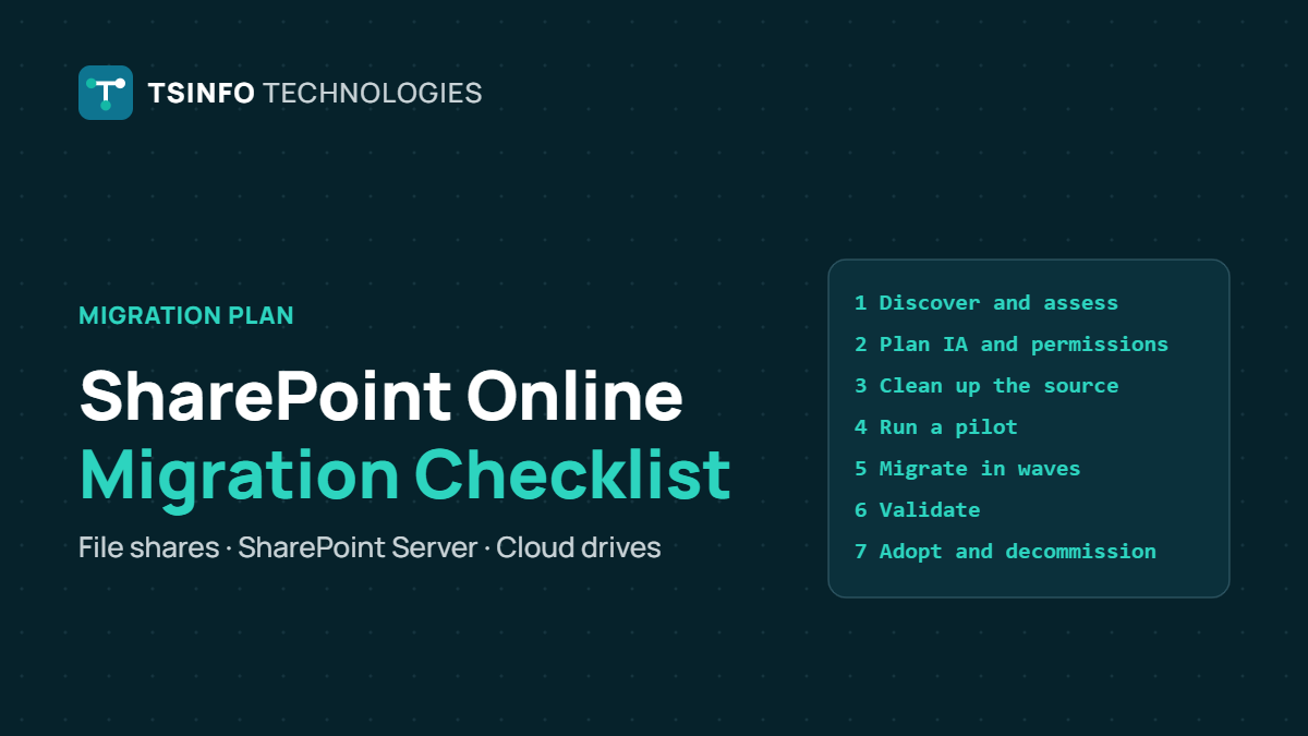 SharePoint Online Migration Checklist: A Step-by-Step Plan for US Businesses
