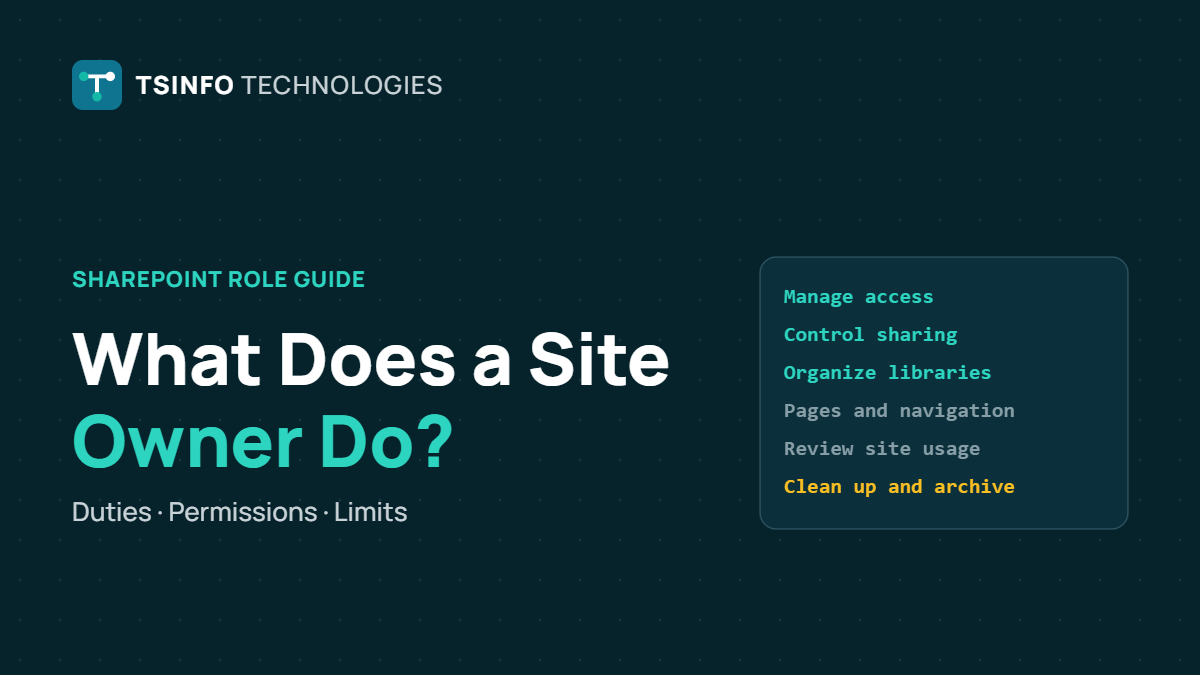 What Does a SharePoint Site Owner Do? Role, Permissions and Duties