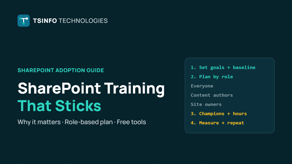 Why SharePoint Training Is Essential for Productivity (and How to Plan It by Role)